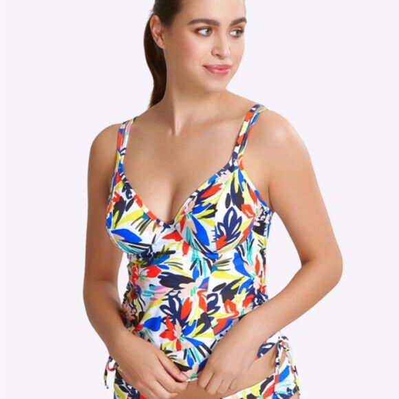New Panache Anya Riva Balconnet Tankini Top SW1401 Floral Print Underwire 36 F - Picture 4 of 4